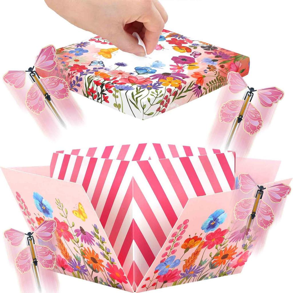 Flying Butterfly Explosion Gift Box Surprise Butterfly Box Christmas Greeting Cake Box Festival Gift Box