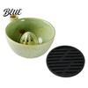 Stylish Kitchen Counter Accessories Berry Swirl Draining Bowl with Silicone Pad Ceramic Retro Kiln Fruit Washing for Fired Colander Compact Strainer