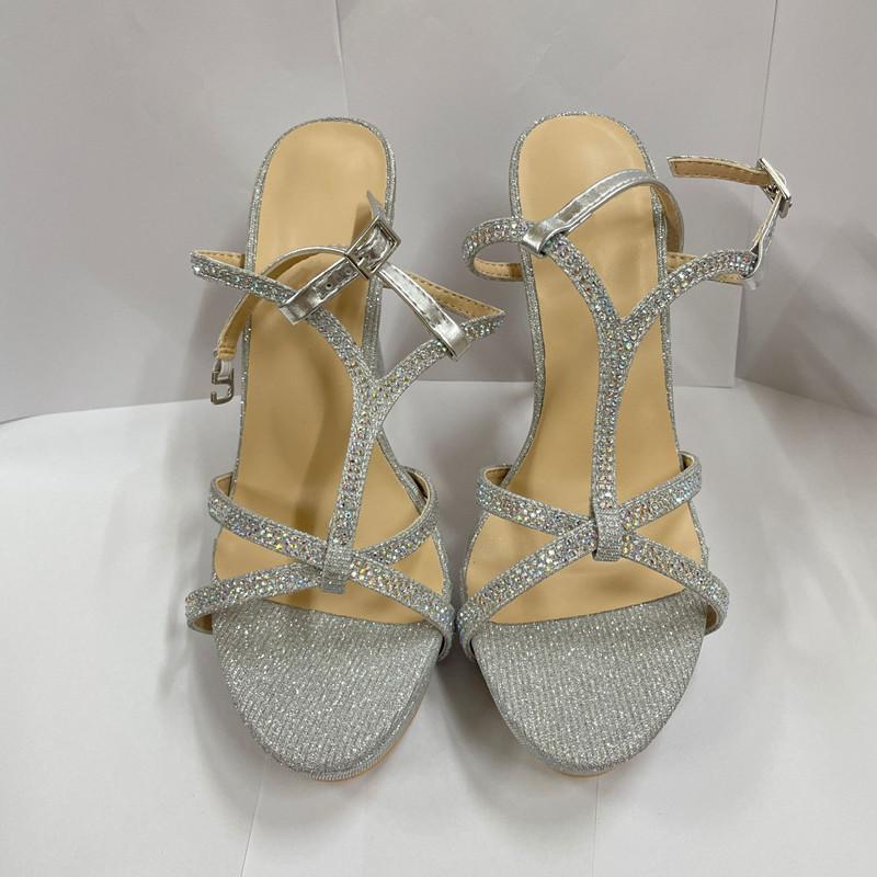 

Bling bling Sequined Crystal Platform Wedges Women Gladiator Sandals Sexy Narrow Band 12cm Ultra High heels Summer Shoes 40