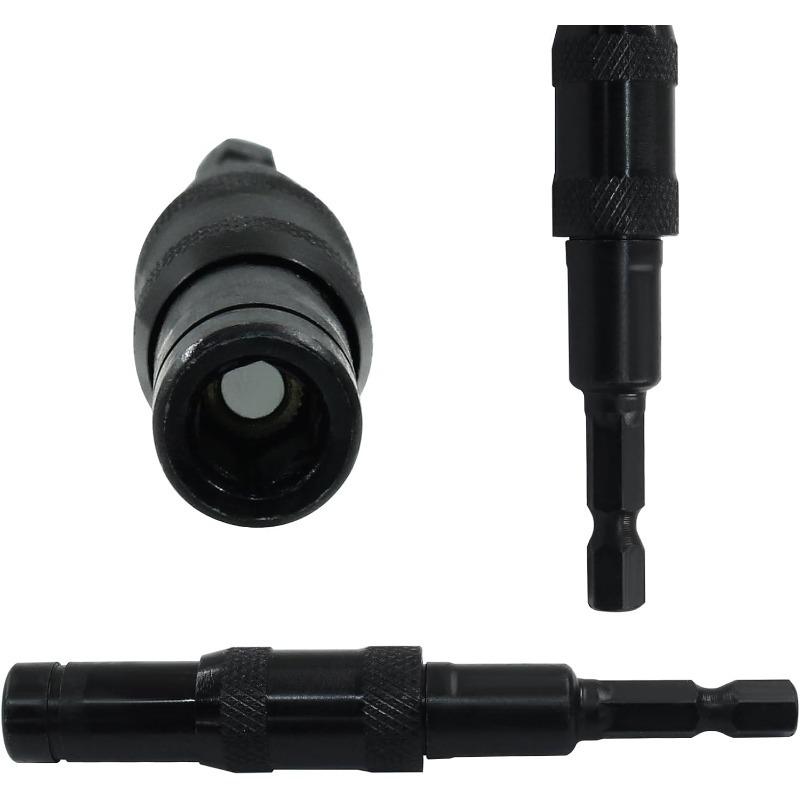 Drill Bit Holder Magnetic Corner Work Swiveling Bit Tip Holder Set 1/4 Inch Hex Quick Release Pivoting Screwdriver Extension
