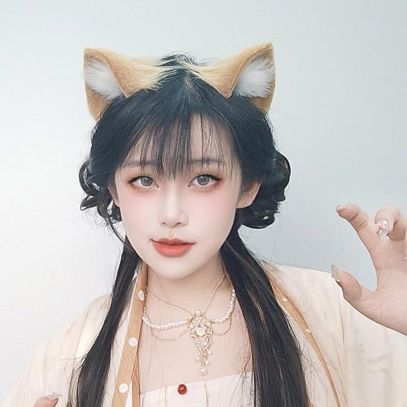 Fluffy Cat Ear Headband Lolita Cosplay Kawaii Costume Party Animal Ears Accessory
