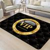 Golden Diamond Velvet Dot Plush Bottom 1pcLarge Size Carpet Kitchen Floor Mat, Diamond VIP Pattern Printing
