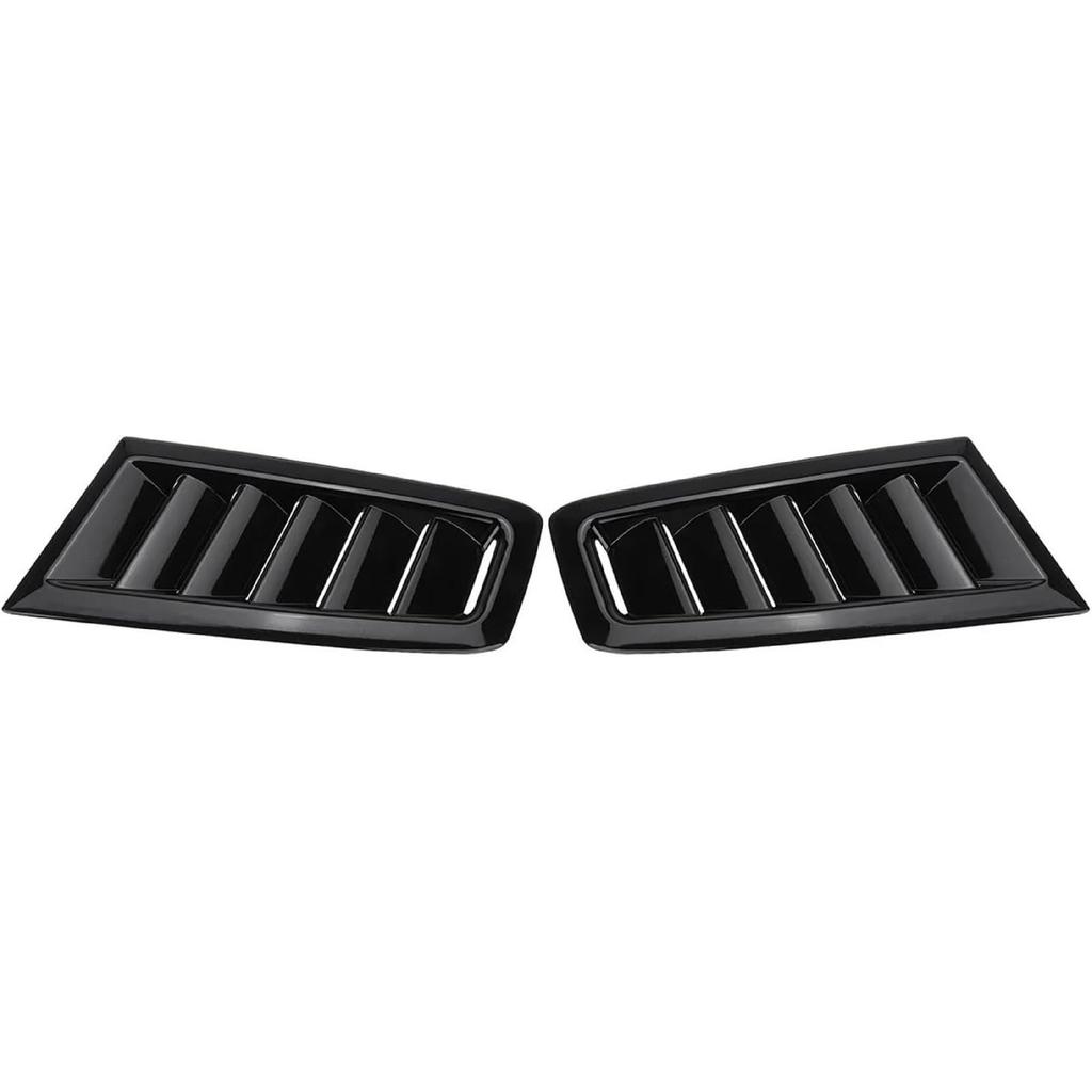Bonnet Vents 2Pcs RS Car Front Engine Hood Bonnet Vents Air Inlet ABS Universal Air Intake Cover(Chrome Silver)
