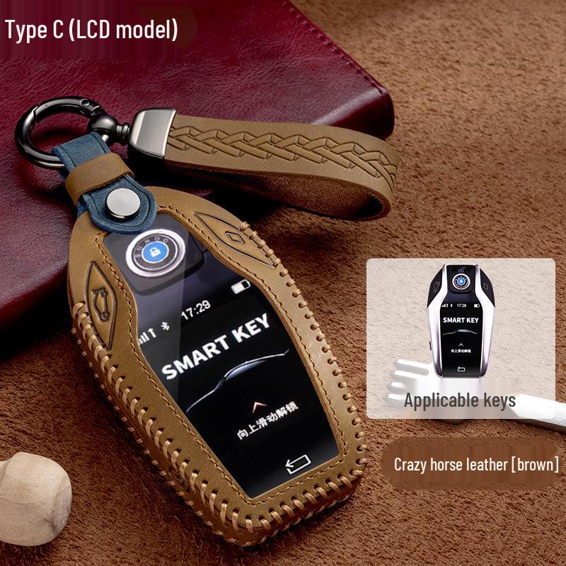 

Чохол для РК-ключа BMW: Чохол з натуральної шкіри для 1, 3, 5, 7 серії, X1, X3, X4, X5, X6, Blade 525, 320li. Дизайн повного обгортання.