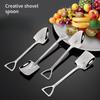 Coffee Spoon Cutlery Retro Iron Shovel Spoon for Ice Cream Cream Scoop Creative Spoon Teaspoon Fashionable Dishes