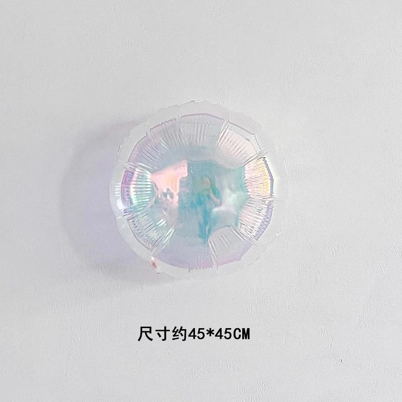 

Transparent Colorful Gradual Change Crown Base Digital Aluminum Film Balloon Pentagram Love Ball Birthday Party Party Party Colorful 18-inch ball