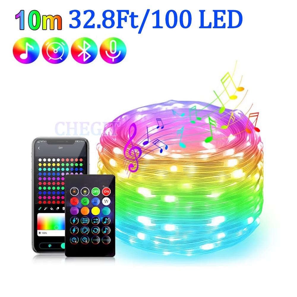 Outdoor Fairy Lights Waterproof, Max 65.6FT/20M Smart 200 LED Color Changing Fairy Lights with Remote and APP Control,Party
