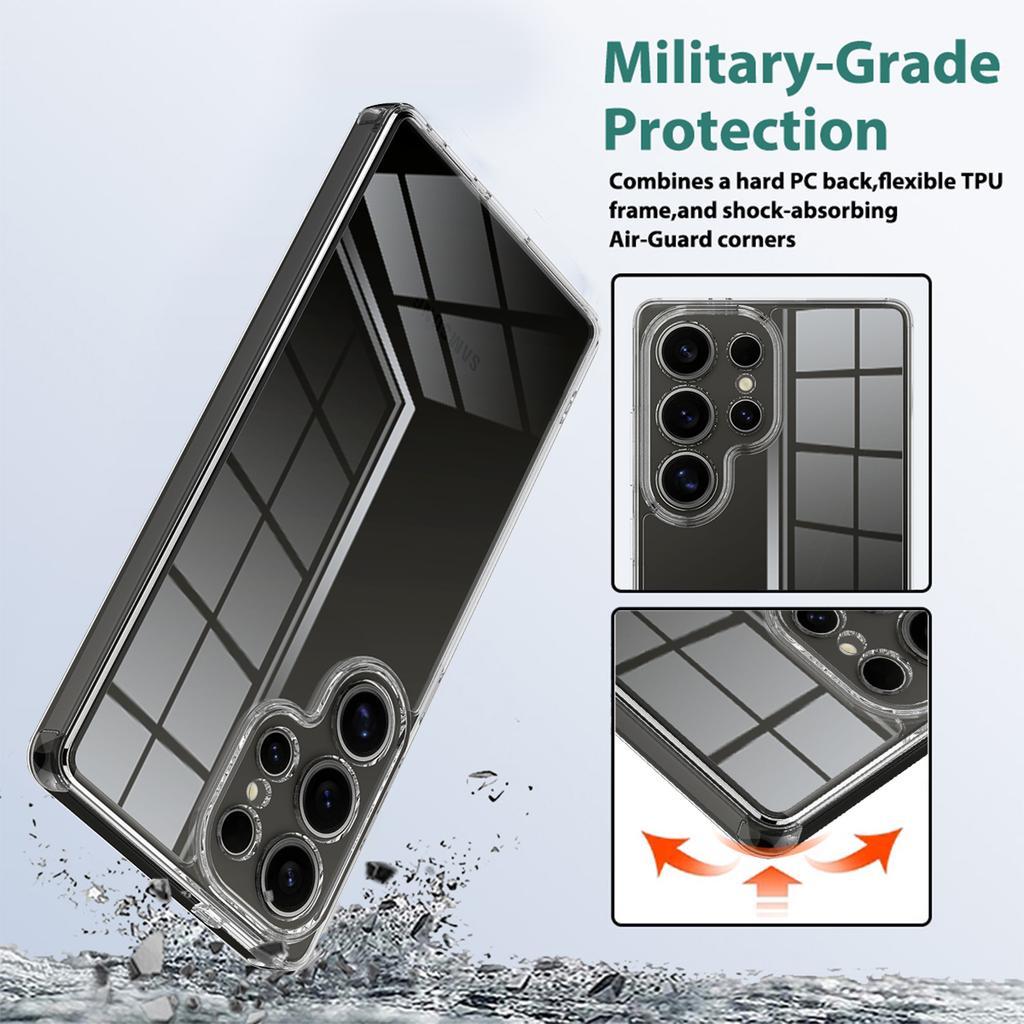 Przezroczyste etui na telefon Samsung Galaxy S25 Ultra TPU+Akryl Wstrząsoodporna tylna obudowa telefonu