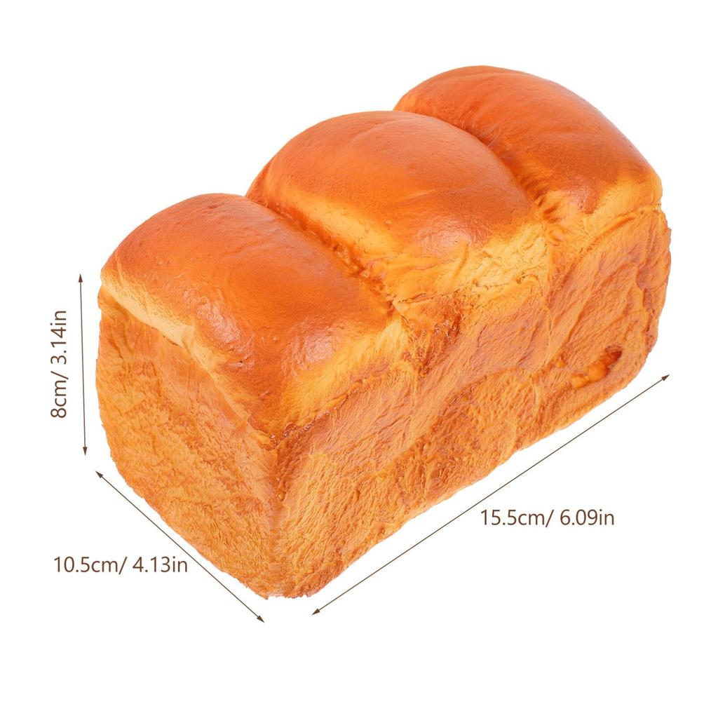 STOBOK Fake Bread Simulation Realistic Artificial Fake Food Faux Replica Bread for Party Photography Props Model, Bread, Bread, Props, Kitchen,