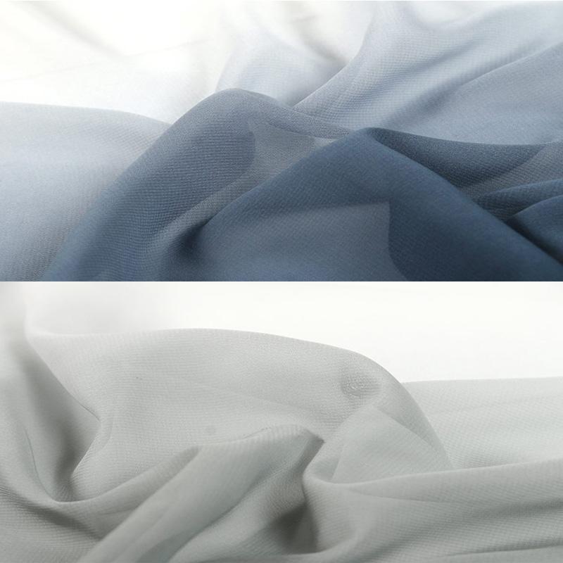 1M Dünner Ombre Chiffon Stoff Weicher Farbverlauf Durchscheinendes Tüll Gaze Stoff Für DIY Nähen Schal Tanzen Hanfu Kleid Material