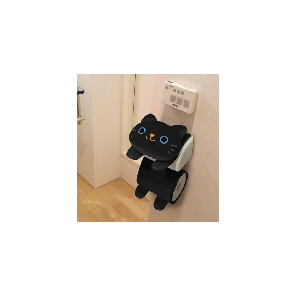 Cat Plush Toilet Paper Holder Cover Cute Cat Design Bathroom Accessory