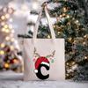 Christmas Letter Print Messenger Bag Student Casual Canvas Bag New