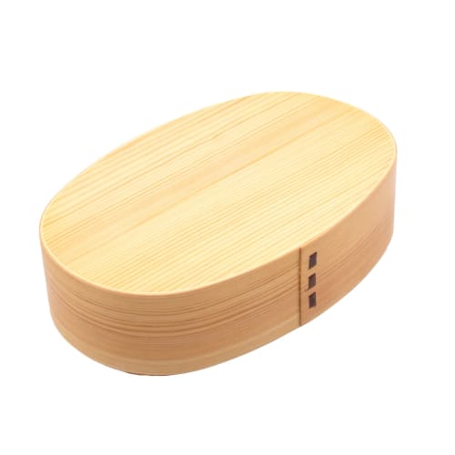 Wakayama Touge no Wappa Bento Box Store (Wakayama Wappa Bento Box Store) Bentwood Lunch Box, Approximately 19 x 12 cm, Single Tier, Natural, A-15-2731