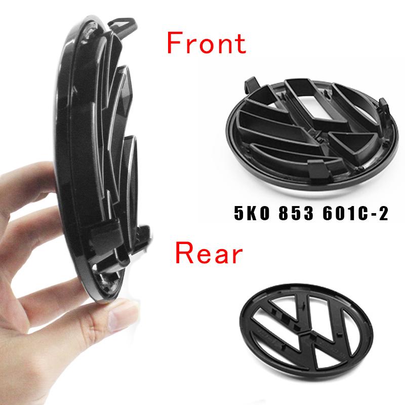 VW 135mm Car Front Grille 110mm Rear Trunk Emblem Lid Cover Logo Badge Replace Accessories For Volkswagen Golf 6 MK6 2009-2012 zf0