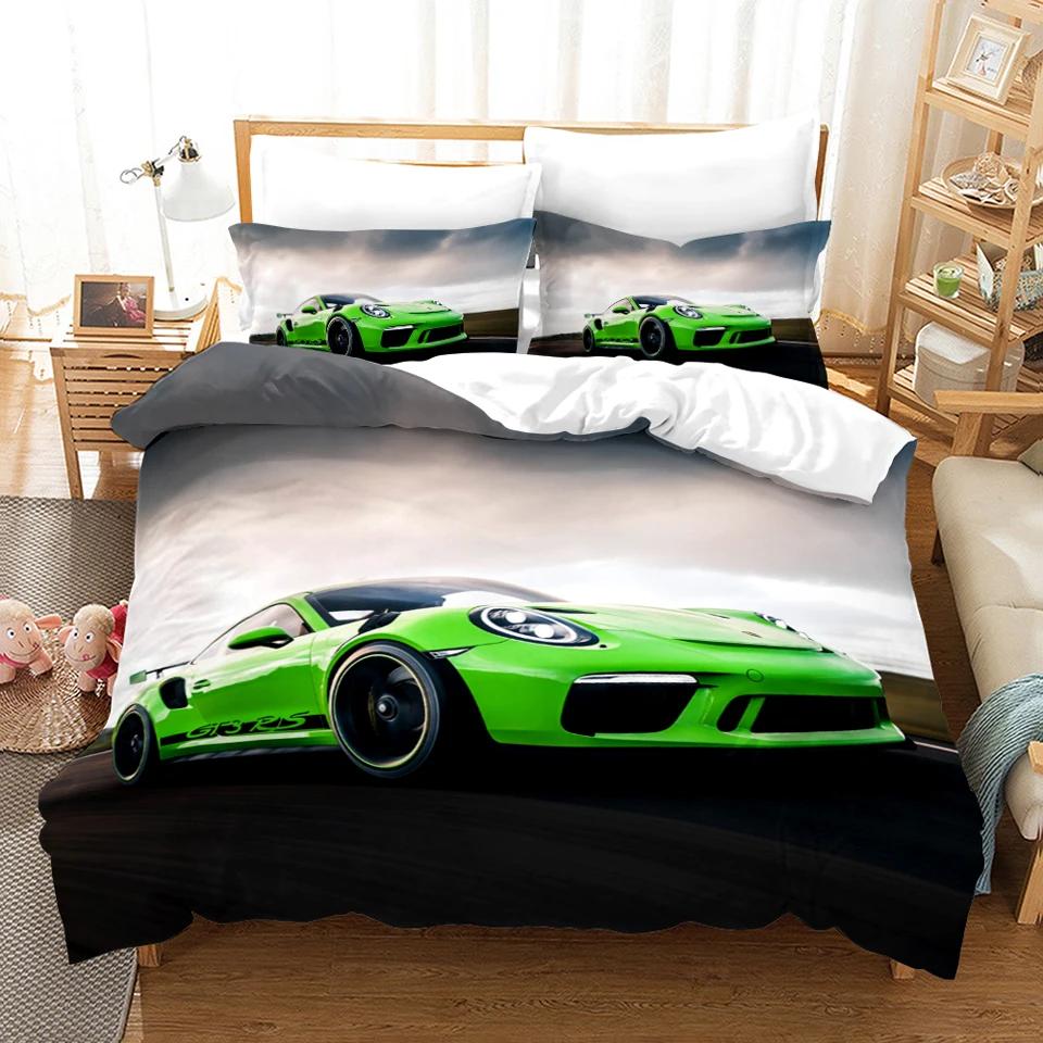 Sports Car Luxury Bedding Set Down Duvet Bedroom Bed Cover Single and Double King Size Quilt Cover Home Textiles 2/3pcs