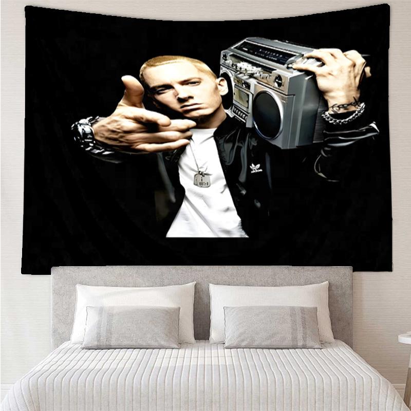 Eminem Tapestry for Bedroom Aesthetic Classroom Tapestries Wall Hanging for Living Room Dorm Office,Ideal Creative Gift