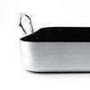 Rectangle Frying Pan Nonstick Aluminum Alloy Multifunction Flat Single Bottom Fry Pan with Handles
