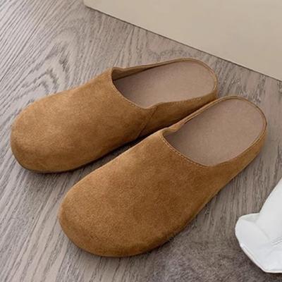 Móda Klasické korkové pantofle Dámské měkká stélka Semišové sandály s podporou klenby Trendy plážové nazouváky Domácí venkovní pantofle Muly