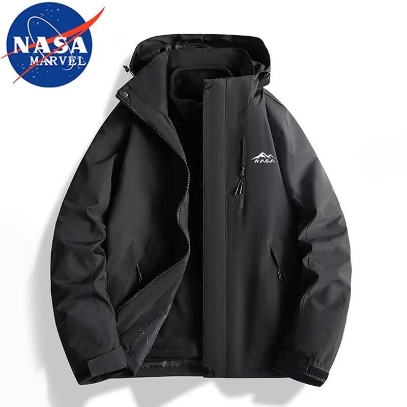 NASA MARVEL Men's 3-in-1 Hooded Windbreaker Jacket