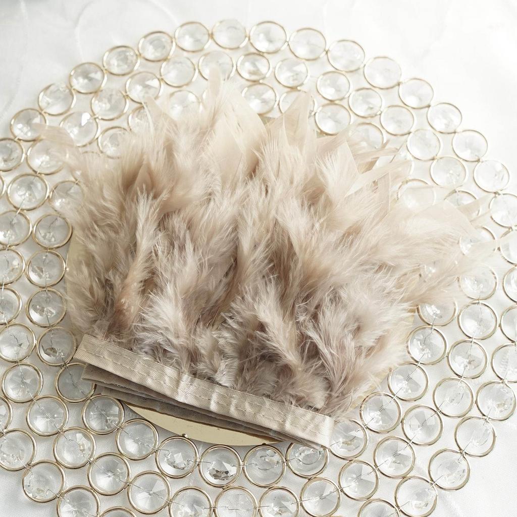 1Yard Natural Turkey Feathers Trim 10-15Cm Fluffy Feather Ribbon For Crafts Accessories Wedding Party Clothing Sewing Decoration