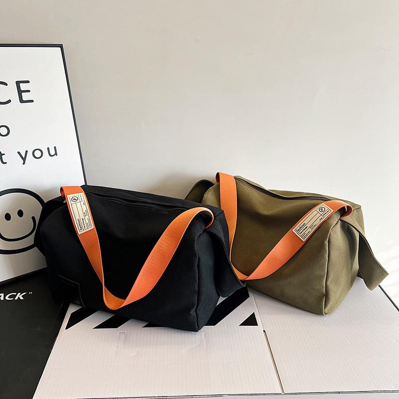 Fashionable Versatile Large Canvas Handbag For Women With Soft Comfortable Double Straps