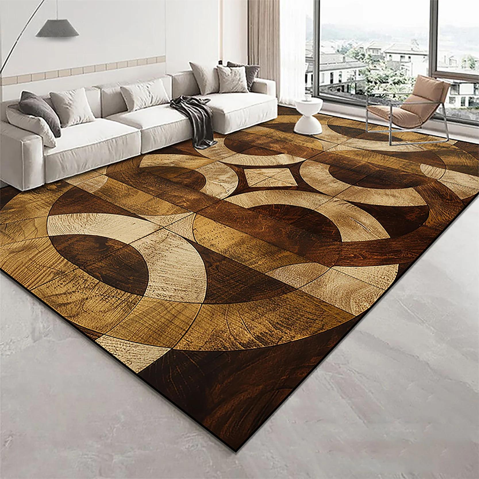 

Modern Golden Geometry Carpet for Living Room Light Luxury Rugs for Bedroom Decor Large Area Lounge Sofa Side Floor Mats 60x90cm(23x35in)