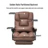 Ergonomic Reclining Leather Office Chair for Long Sitting Comfort.