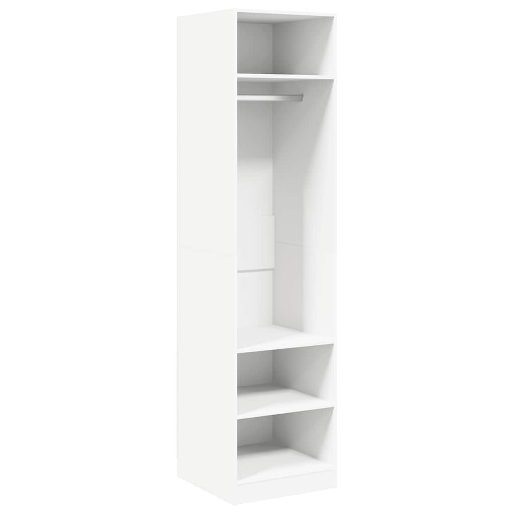 Weißer Kleiderschrank 50 x 50 x 200 cm Spanplatte