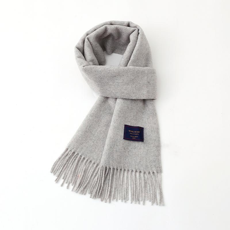 Luxury Autumn Winter Korean Plaid Scarf Women Thickening Warm Tassel Shawl Cashmere Muffler Fashion Designer Scarves