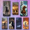 Galloping Horse Art Phone Case For Samsung S25,S24,S23,S22,S21,S20,S10,Ultra,Plus,Lite,FE,Soft Silicone Black Cover