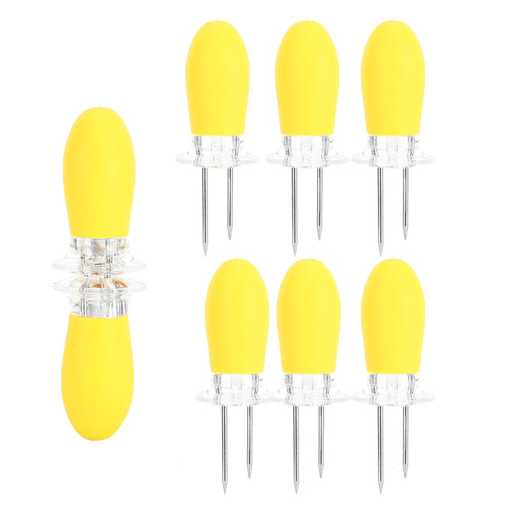 10PCS Corn Holders BBQ Food Skewers Meat Fruit Dessert Cake Forks Party Tableware Kitchen Accessories