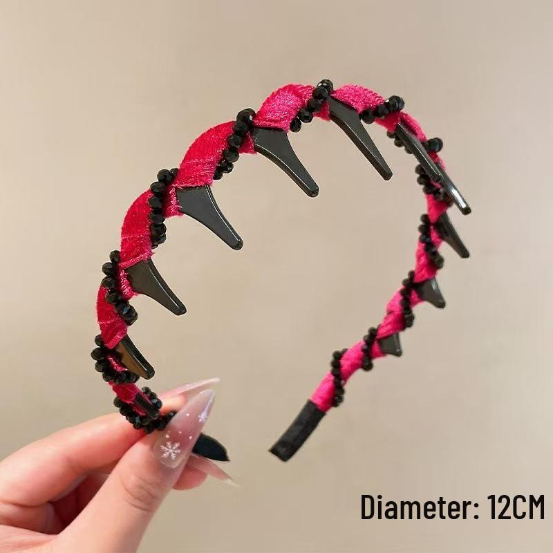 Luxury Women's Fluffy Rhinestone High Crown Headband for Face Washing (2025 Edition)