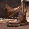 High Quality Men Boots Fashion British Style Outdoor Comfortable Lace Up Non-Slip Business Boots Ankle Safety Shoes Men