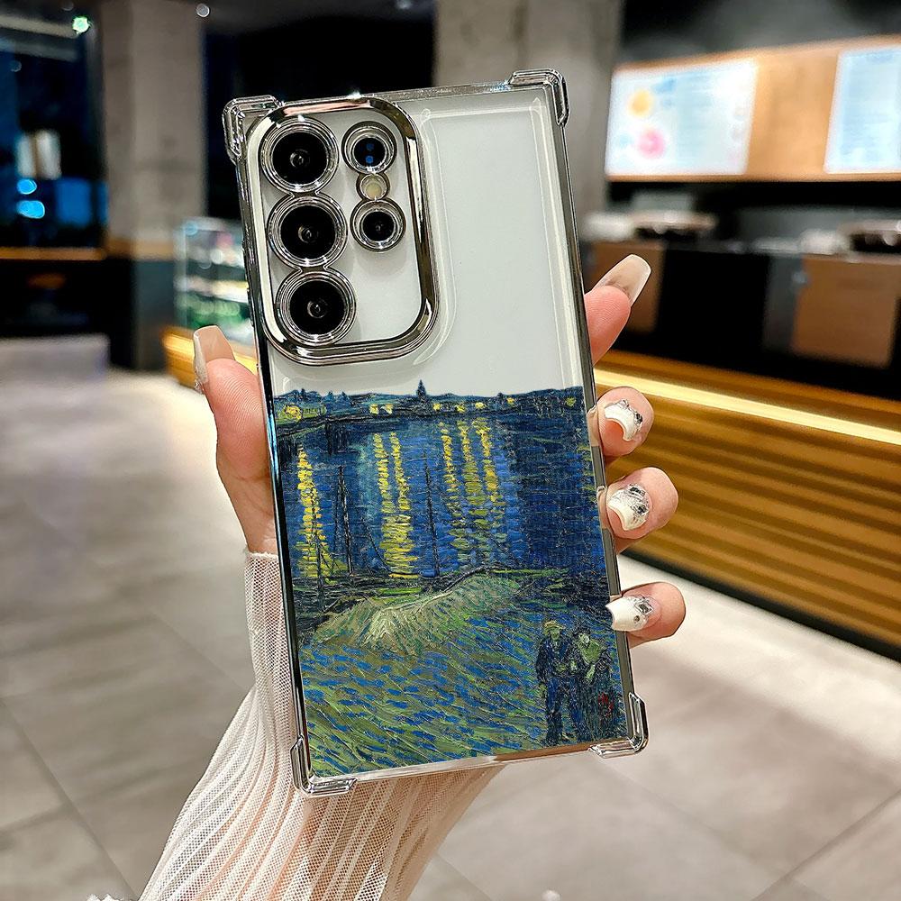 Hülle Für Galaxy S26Ultra Handyhülle Van Gogh Ölgemälde Sternenhimmel Für Samsung S26 S25 S24 S23 S21 Ultra S20 FE Plus 5G Abdeckung