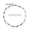 Zinc Zinc Alloy Bamboo Joint Chain Silver Color Snake Bone Chain New Trendy Punk Necklace  Music Festival