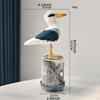 Seagull Statue with Base Desktop Ornament Artwork Creative Animal Sculpture Sea Bird Figurine for