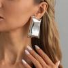 SHIXIN Punk Exaggerated Big Irregular Metal Glossy Stud Earrings for Women Trend 2026 Classic Gold Color Pierced Earring Jewelry