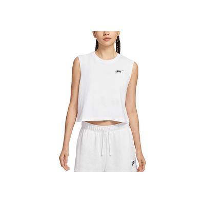 Îmbrăcăminte Sport Club Fashion Versatil Casual Confortabil Fără Mâneci Tricou SS25 Femei Topuri Alb HF9532-100