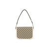 Gucci Horsebit 1955 Vintage Logo Canvas And Leather Saddle Bag Women Shoulder Bag Ebony White 602204-92TCG-9761