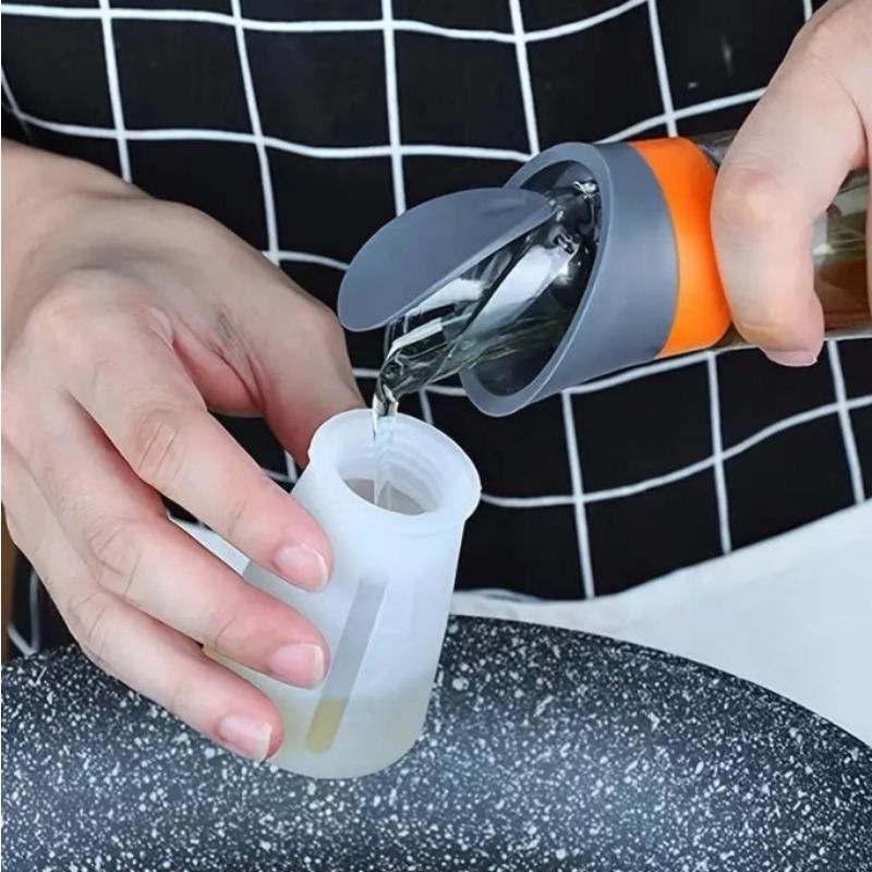Silicone Oil Brush with Bottle Brush, Air Fryer Pancake Grill with Bottle Brush, Heat-resistant Oil Pan Baking, Barbecue Tools, Barbecue Accessories