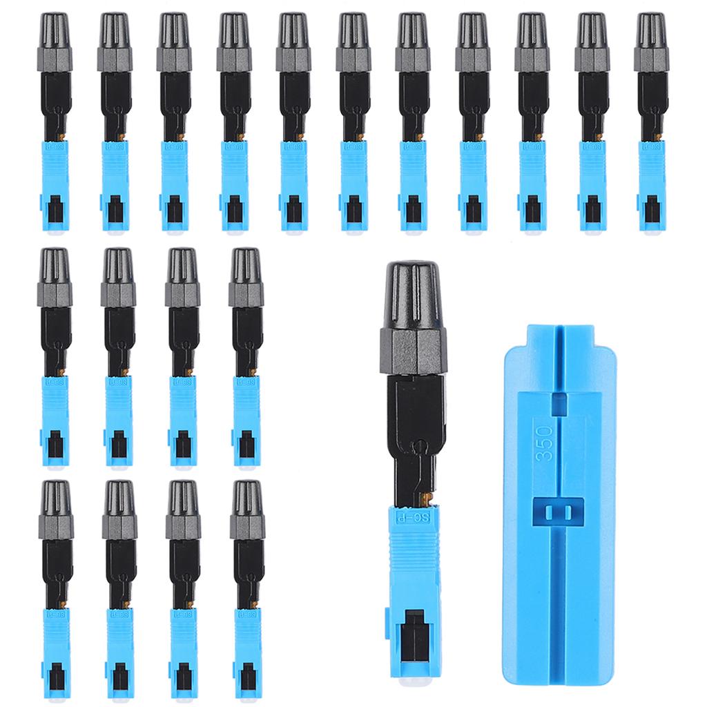 20Pcs Optic Fiber Quick Connectors Telecommunications Grade Embedded Reusable Sc UPC