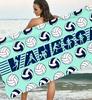 Oversized Quick Dry Personalized Beach Towel, Custom Name Sports Print Volleyball Basketball Soccer Tennis Sand-Free Towel