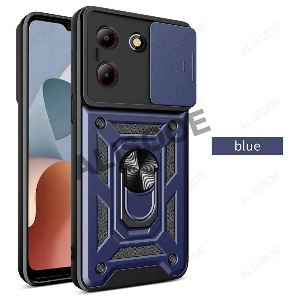 

Slide Camera Funda for ZTE Blade A54 Case Armor Ring Stand Protect Cover for ZTE Blade A54 Capa for ZTE Blade A54-1 синій