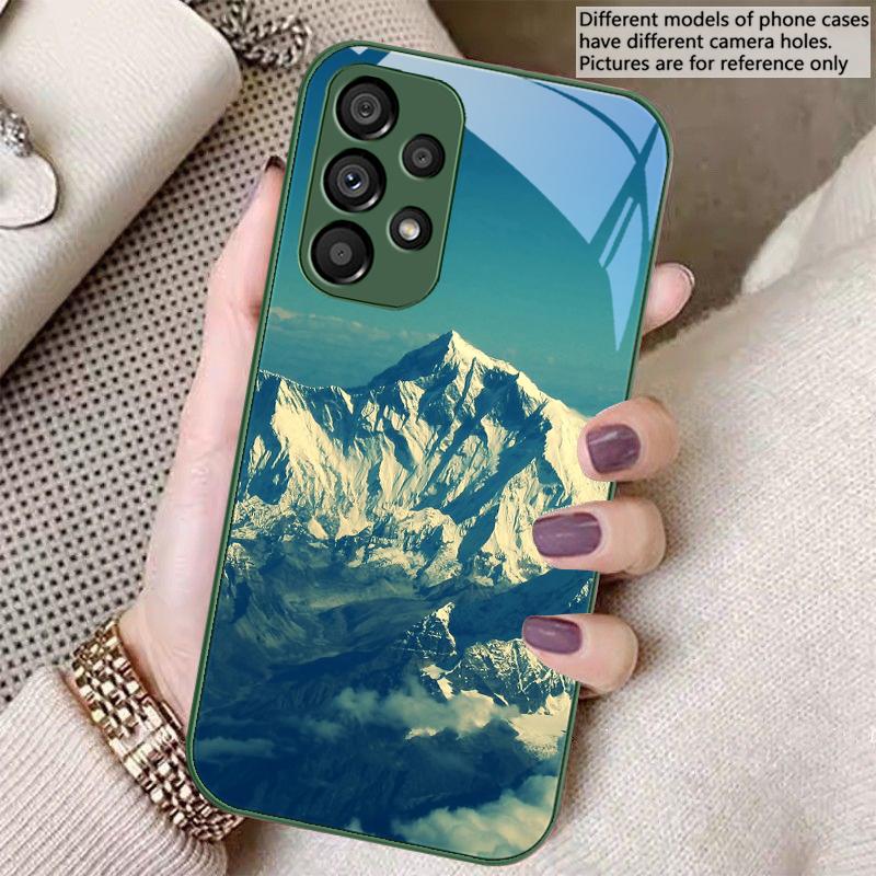 Snow Mountain Scenery For Samsung S8 S9 S10 S20 U Ltra S21 Pro S22 Plus S23 FE S24 Ultra S25 Edge S25Ultra Glass Phone Case