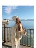 Korean Style Yellow Fur Coat: Women's Soft Petite Leather & Fur Cotton Winter Jacket