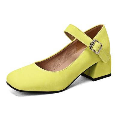 Plus Size 44 45 46 ,Women Shoes  New Round Toe Pumps High Heels For Women Work Shoes Pumps Shoes For Women Chunky Heels