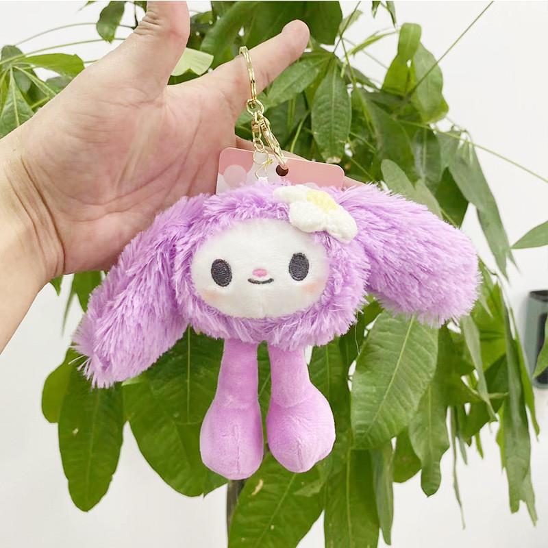 Rabbit Plush Fancy Keychain Doll With Charming Colors Perfect For Girls Backpack Use