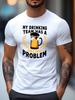 Unisex Cotton Tee Beer Skiing Slogan Graphic Short Sleeve Crew Neck Casual Street T Shirt For Outdoor Beer Fans Summer Daily Tops