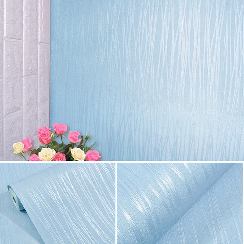 3D Solid Color Vinyl Self-adhesive Wallpaper for Walls In Rolls Contact Paper for Bedroom Wall Sticker Film Home Decor