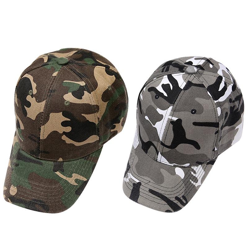Spring and Autumn Camouflage Trendy Men's and Women's Hats, Outdoor Student Military Training Sunscreen Sunshade Caps, Fashion Sports Baseball Caps